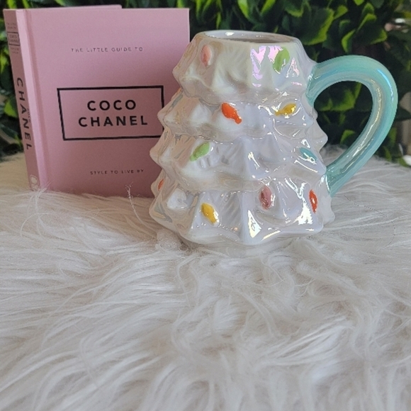 π NWT Iridescent White and Mint Green Tree Coffee Mug π - Picture 4 of 6